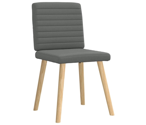 Virtuves Krēsli, 4 Gab., Tumši Pelēks Audums Vidaxl