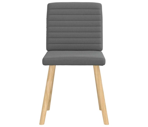 Virtuves Krēsli, 4 Gab., Tumši Pelēks Audums Vidaxl