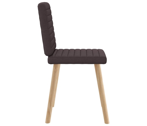 Virtuves Krēsli, 4 Gab., Tumši Brūns Audums Vidaxl