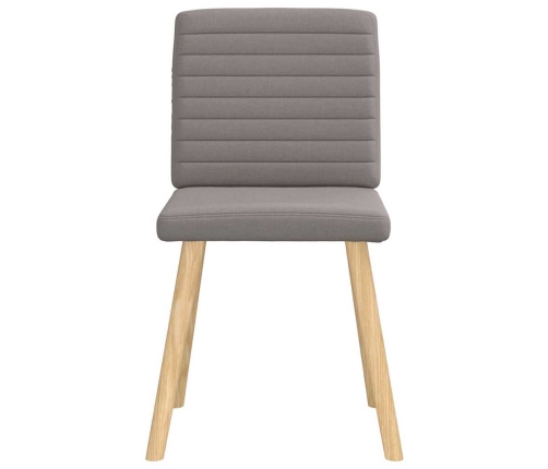 Virtuves Krēsli, 4 Gab., Pelēkbrūns Audums Vidaxl