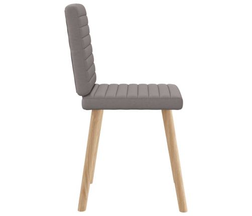 Virtuves Krēsli, 4 Gab., Pelēkbrūns Audums Vidaxl