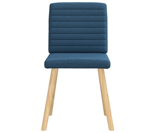 Virtuves Krēsli, 4 Gab., Zils Audums Vidaxl