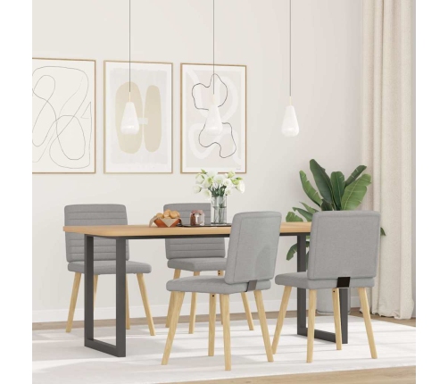 Virtuves Krēsli, 4 Gab., Mākonis Pelēks Audums Vidaxl