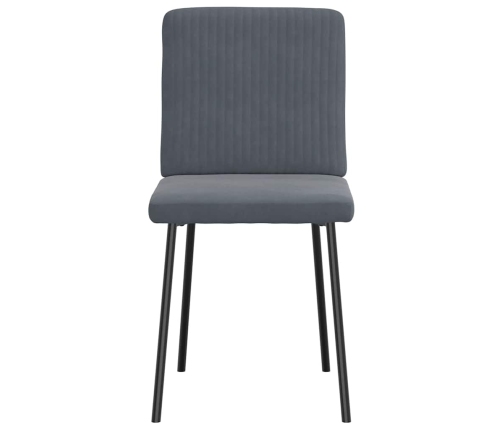 Virtuves Krēsli, 4 Gab., Tumši Pelēks Samts Vidaxl