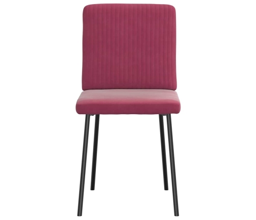 Virtuves Krēsli, 4 Gab., Vīnsarkans Samts Vidaxl