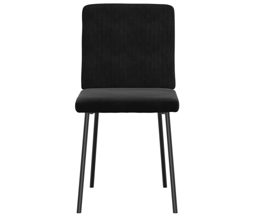 Virtuves Krēsli, 4 Gab., Melns Samts Vidaxl