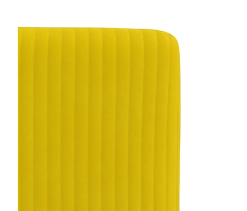 Virtuves Krēsli, 4 Gab., Dzeltens Samts Vidaxl