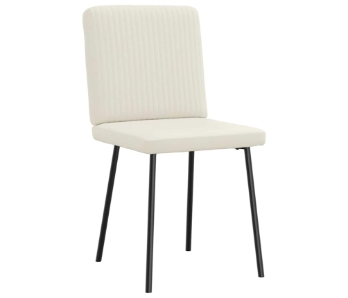 Virtuves Krēsli, 4 Gab., Krēmkrāsas Samts Vidaxl