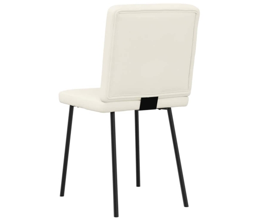 Virtuves Krēsli, 4 Gab., Krēmkrāsas Samts Vidaxl