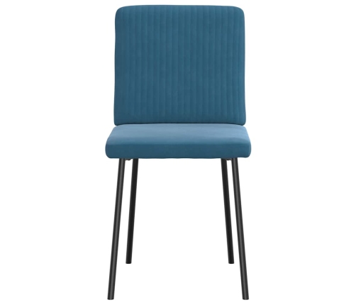 Virtuves Krēsli, 4 Gab., Zils Samts Vidaxl