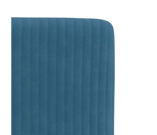 Virtuves Krēsli, 4 Gab., Zils Samts Vidaxl