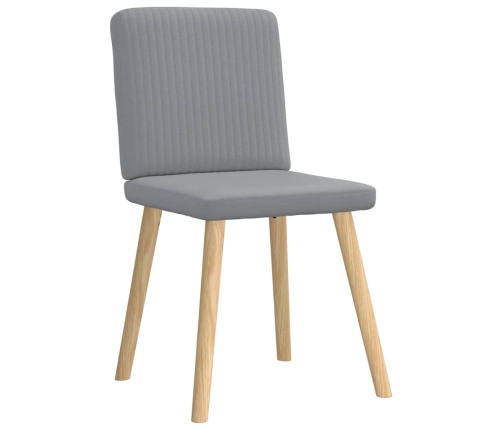 Virtuves Krēsli, 4 Gab., Gaiši Pelēks Audums Vidaxl