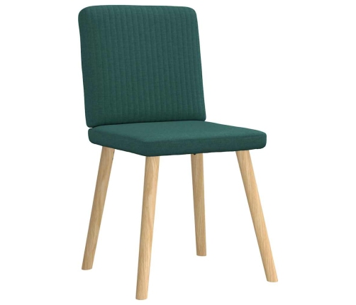 Virtuves Krēsli, 4 Gab., Tumši Zaļš Audums Vidaxl