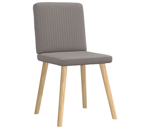 Virtuves Krēsli, 4 Gab., Pelēkbrūns Audums Vidaxl