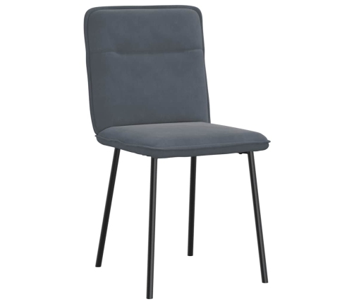 Virtuves Krēsli, 4 Gab., Tumši Pelēks Samts Vidaxl