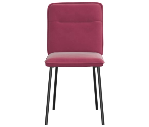 Virtuves Krēsli, 4 Gab., Vīnsarkans Samts Vidaxl