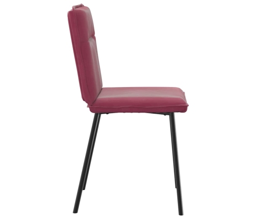 Virtuves Krēsli, 4 Gab., Vīnsarkans Samts Vidaxl