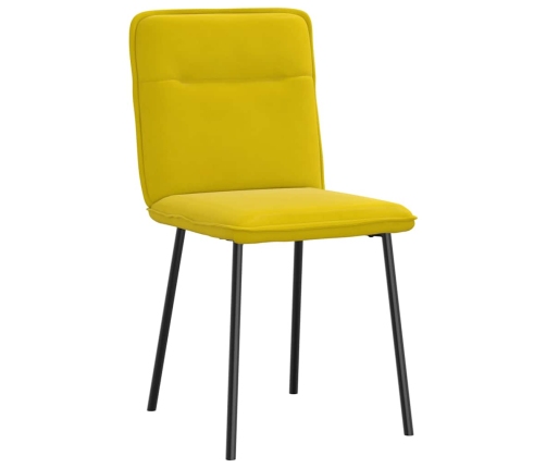 Virtuves Krēsli, 4 Gab., Dzeltens Samts Vidaxl