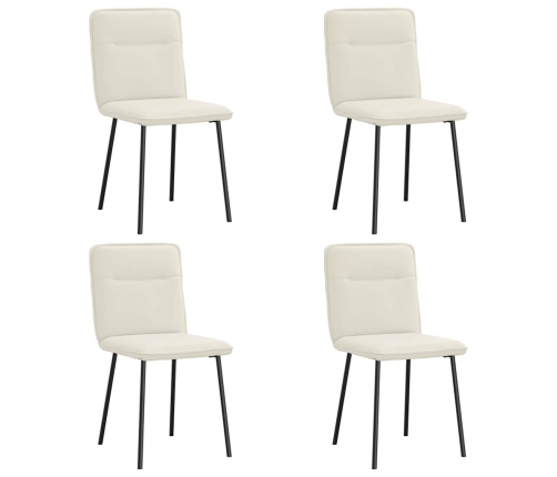 Virtuves Krēsli, 4 Gab., Krēmkrāsas Samts Vidaxl