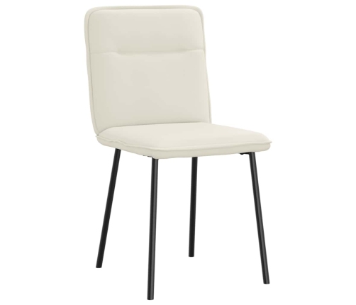 Virtuves Krēsli, 4 Gab., Krēmkrāsas Samts Vidaxl