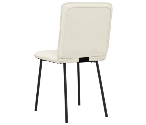 Virtuves Krēsli, 4 Gab., Krēmkrāsas Samts Vidaxl