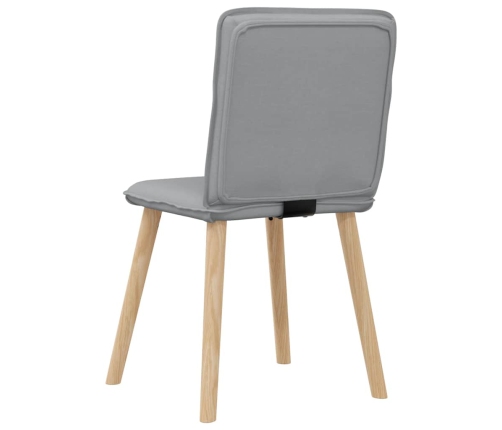 Virtuves Krēsli, 4 Gab., Gaiši Pelēks Audums Vidaxl