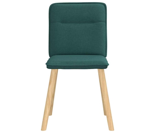 Virtuves Krēsli, 4 Gab., Tumši Zaļš Audums Vidaxl