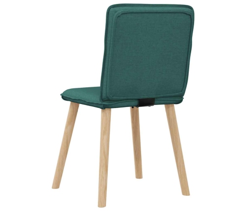 Virtuves Krēsli, 4 Gab., Tumši Zaļš Audums Vidaxl