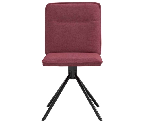 Virtuves Krēsli, 4 Gab., Vīnsarkans Audums Vidaxl