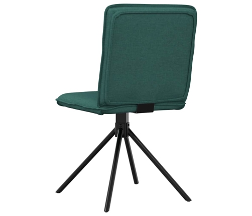 Virtuves Krēsli, 4 Gab., Tumši Zaļš Audums Vidaxl