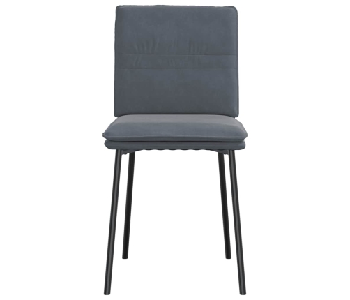 Virtuves Krēsli, 4 Gab., Tumši Pelēks Samts Vidaxl