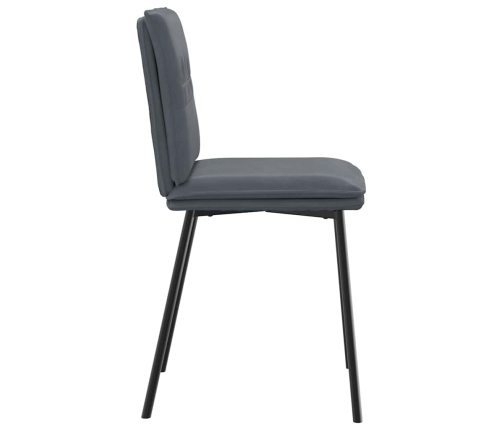 Virtuves Krēsli, 4 Gab., Tumši Pelēks Samts Vidaxl