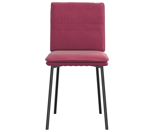 Virtuves Krēsli, 4 Gab., Vīnsarkans Samts Vidaxl