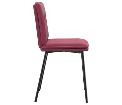 Virtuves Krēsli, 4 Gab., Vīnsarkans Samts Vidaxl