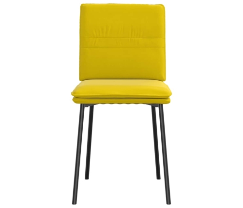 Virtuves Krēsli, 4 Gab., Dzeltens Samts Vidaxl
