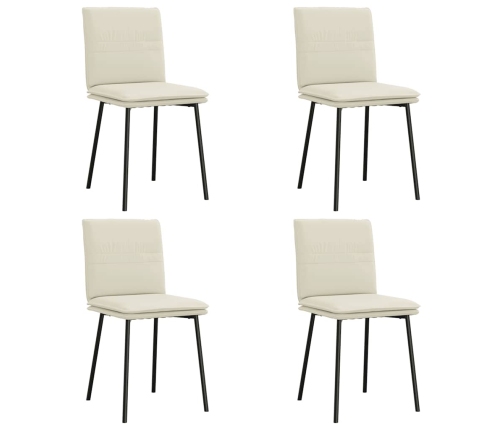 Virtuves Krēsli, 4 Gab., Krēmkrāsas Samts Vidaxl