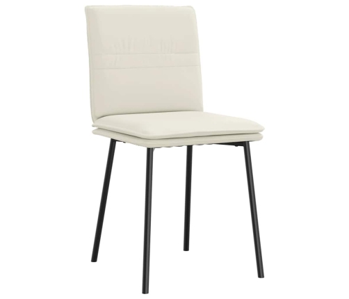 Virtuves Krēsli, 4 Gab., Krēmkrāsas Samts Vidaxl