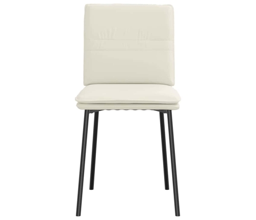 Virtuves Krēsli, 4 Gab., Krēmkrāsas Samts Vidaxl