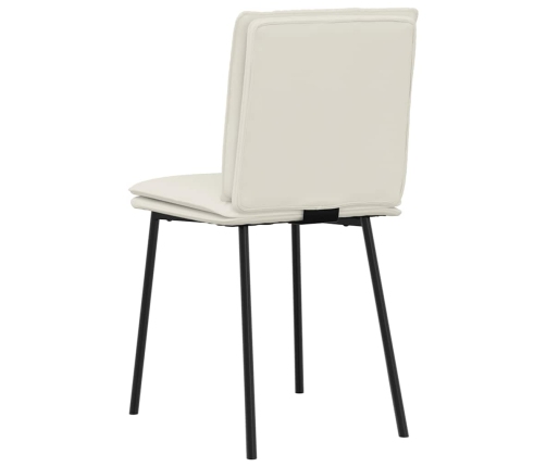 Virtuves Krēsli, 4 Gab., Krēmkrāsas Samts Vidaxl