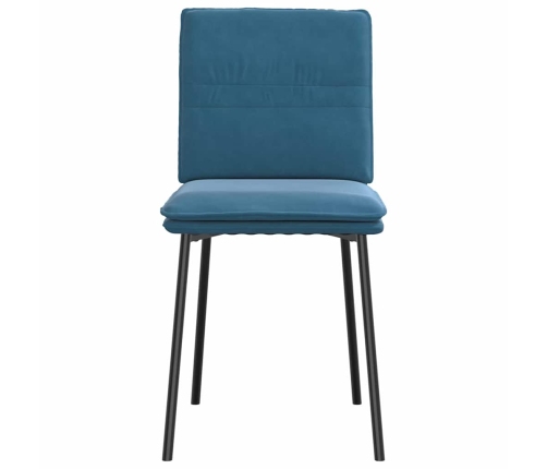 Virtuves Krēsli, 4 Gab., Zils Samts Vidaxl
