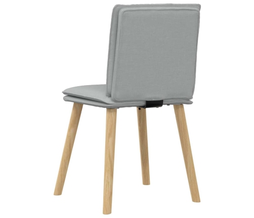 Virtuves Krēsli, 4 Gab., Gaiši Pelēks Audums Vidaxl