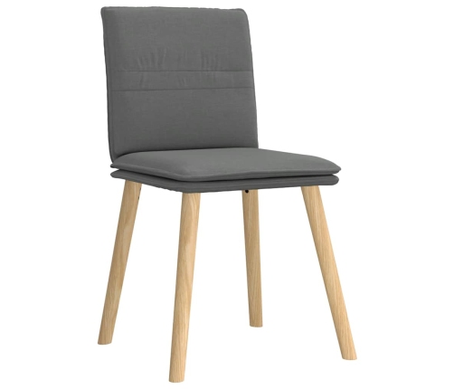 Virtuves Krēsli, 4 Gab., Tumši Pelēks Audums Vidaxl