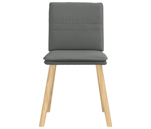 Virtuves Krēsli, 4 Gab., Tumši Pelēks Audums Vidaxl