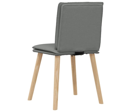 Virtuves Krēsli, 4 Gab., Tumši Pelēks Audums Vidaxl