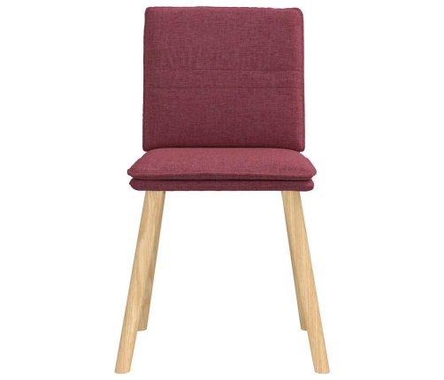 Virtuves Krēsli, 4 Gab., Vīnsarkans Audums Vidaxl