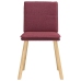 Virtuves Krēsli, 4 Gab., Vīnsarkans Audums Vidaxl