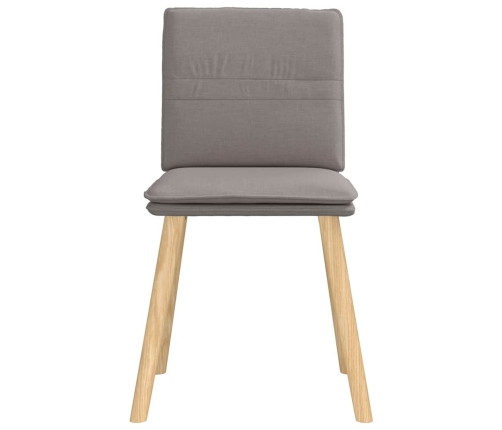 Virtuves Krēsli, 4 Gab., Pelēkbrūns Audums Vidaxl