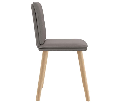 Virtuves Krēsli, 4 Gab., Pelēkbrūns Audums Vidaxl