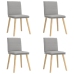 Virtuves Krēsli, 4 Gab., Mākonis Pelēks Audums Vidaxl