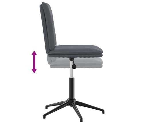 Virtuves Krēsli, 2 Gab., Tumši Pelēks Samts Vidaxl